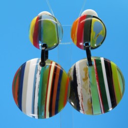 Colourful Clip On Earrings by Marion Godart, Paris