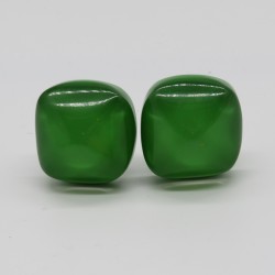 Square Green Resin Earrings...
