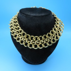 Vintage Chunky Gold Plated Collar Necklace