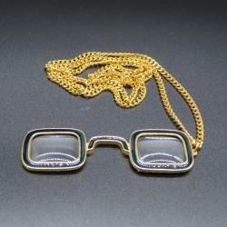 Vintage Magnifying Glasses Pendant Necklace Signed Florenza