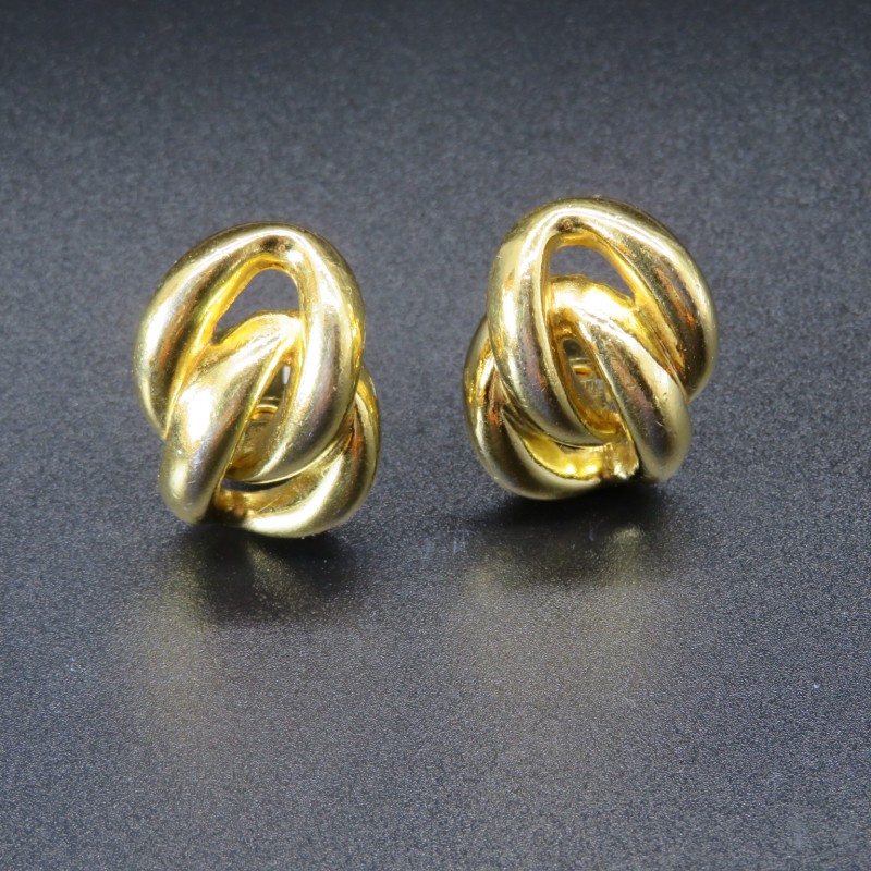 Christian Dior Vintage Double Link Clip On Earrings