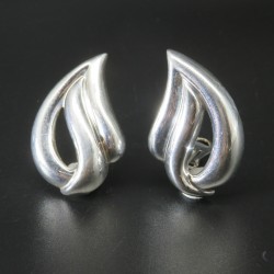 1990s Vintage Silver Earrings by Designer Grosse