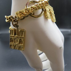 Agatha, Paris, vintage monuments of Paris charm bracelet, signed