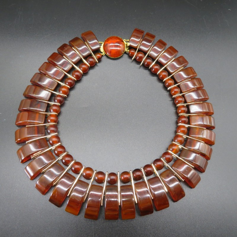 Egyptian style Bakelite necklace