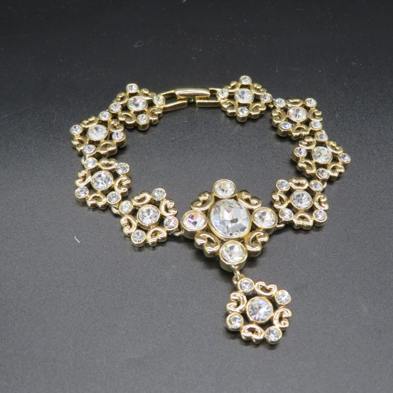 Vintage Moritz bracelet with clear crystal swarovski