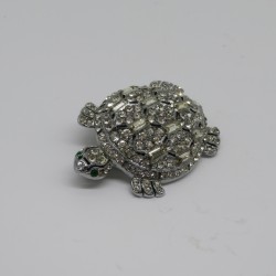 1940s Diamante Tortoise Shaped Brooch