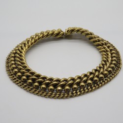 Vintage Chunky and Funky Gold Tone Necklace